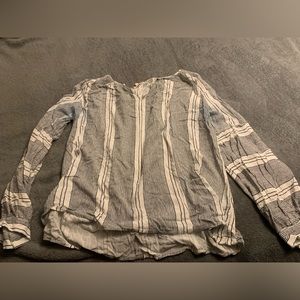 Cotton bleu striped blouse